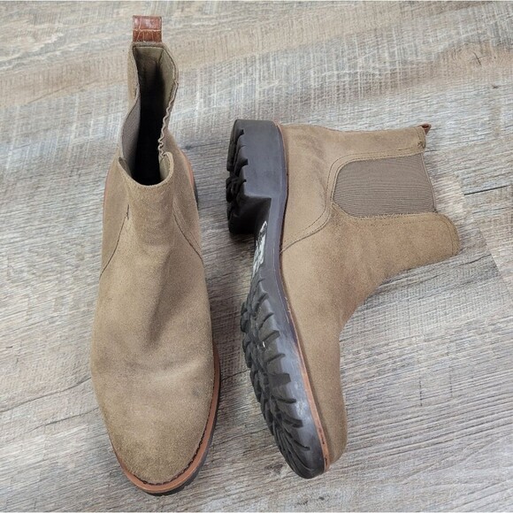 🌏 Sam Edelman Jaclyn brown waterproof suede ankle chelsea boots - Picture 3 of 12